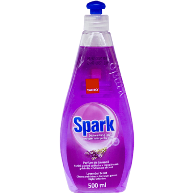 Detergent lichid pentru vase Sano Spark lavandă, 500 ml 